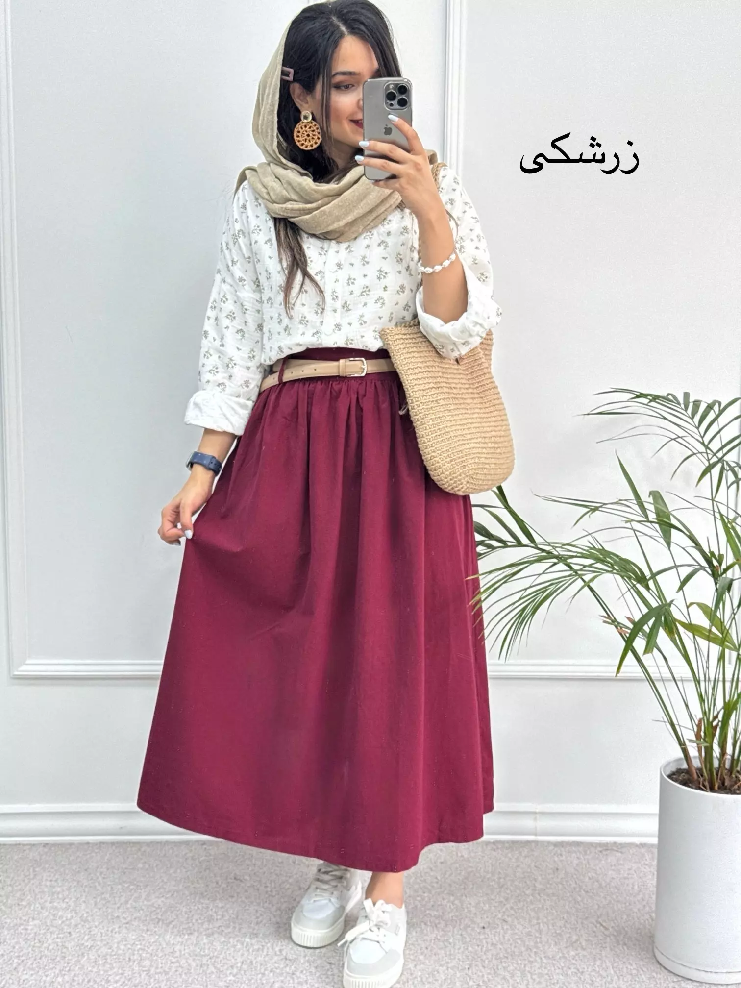 دامن لینن زارا